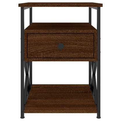 Nachtkastjes 40X4X55 Cm Bewerkt Hout Bruin Eikenkleur 2 Bruineiken