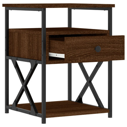 Nachtkastjes 40X4X55 Cm Bewerkt Hout Bruin Eikenkleur 2 Bruineiken
