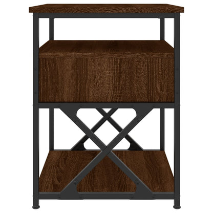 Nachtkastjes 40X4X55 Cm Bewerkt Hout Bruin Eikenkleur 2 Bruineiken