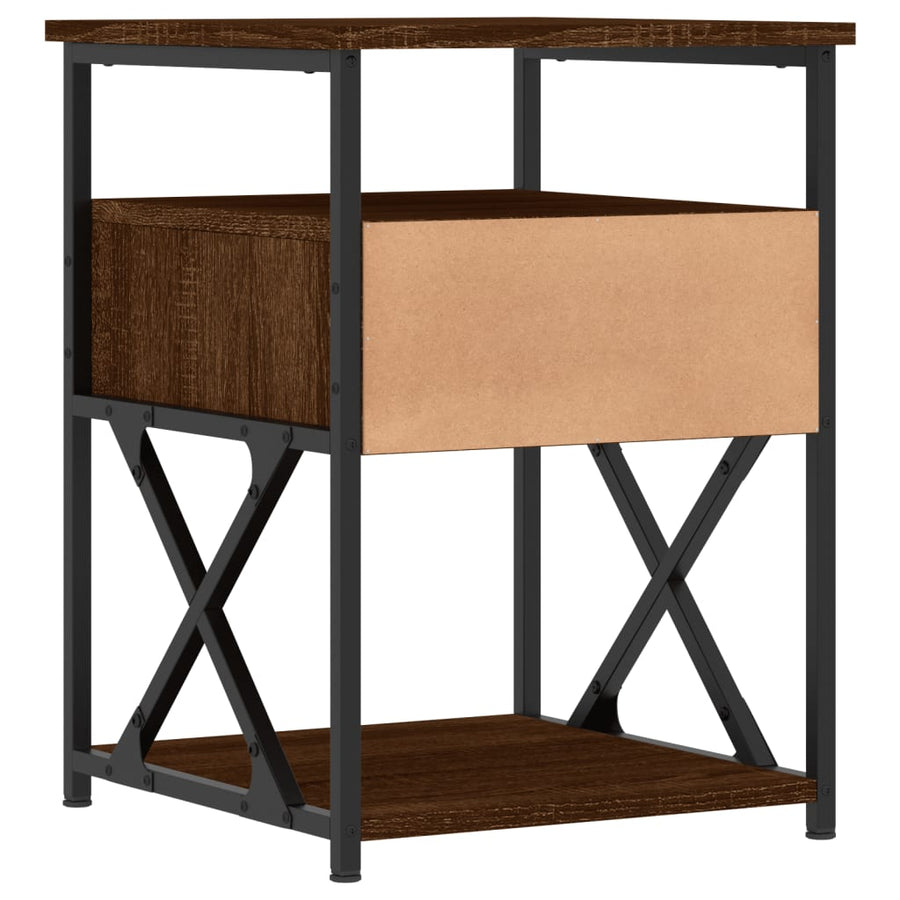 Nachtkastjes 40X4X55 Cm Bewerkt Hout Bruin Eikenkleur 2 Bruineiken