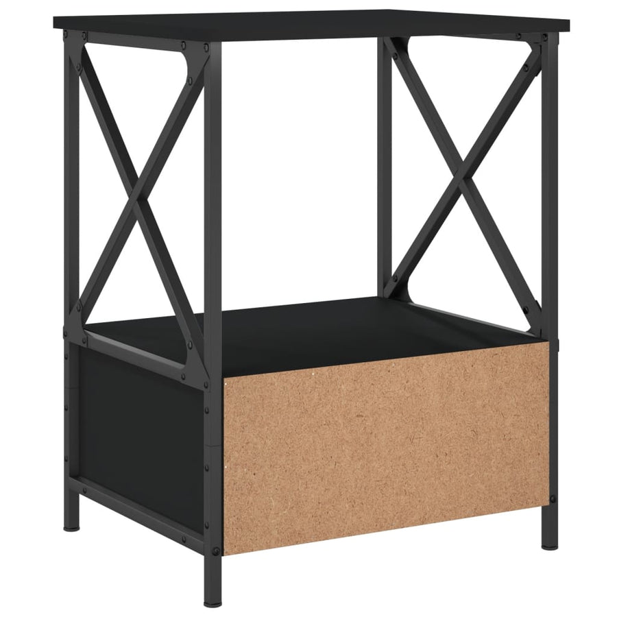 Nachtkastjes 50X41X65 Cm Bewerkt Hout 2 Zwart