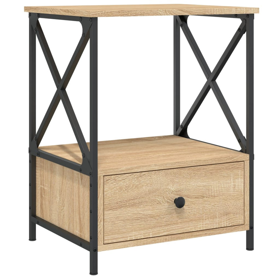 Nachtkastjes 50X41X65 Cm Bewerkt Hout Kleurig 2 Sonoma eiken