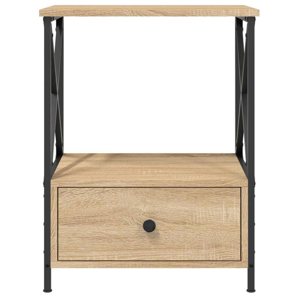 Nachtkastjes 50X41X65 Cm Bewerkt Hout Kleurig 2 Sonoma eiken