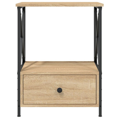 Nachtkastjes 50X41X65 Cm Bewerkt Hout Kleurig 2 Sonoma eiken