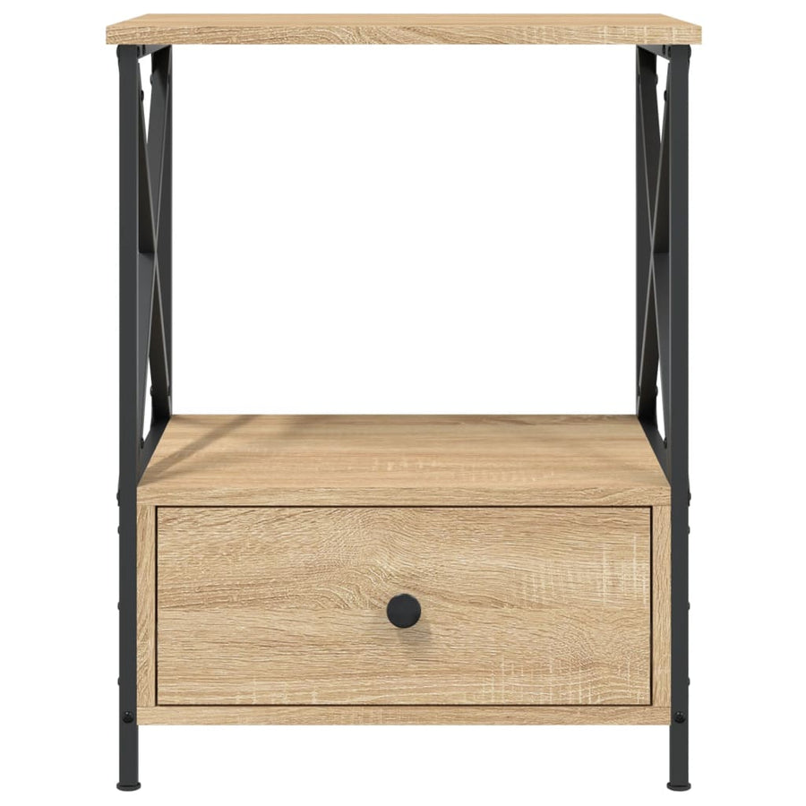 Nachtkastjes 50X41X65 Cm Bewerkt Hout Kleurig 2 Sonoma eiken