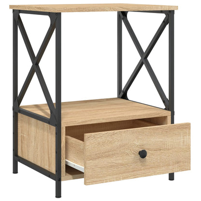 Nachtkastjes 50X41X65 Cm Bewerkt Hout Kleurig 2 Sonoma eiken