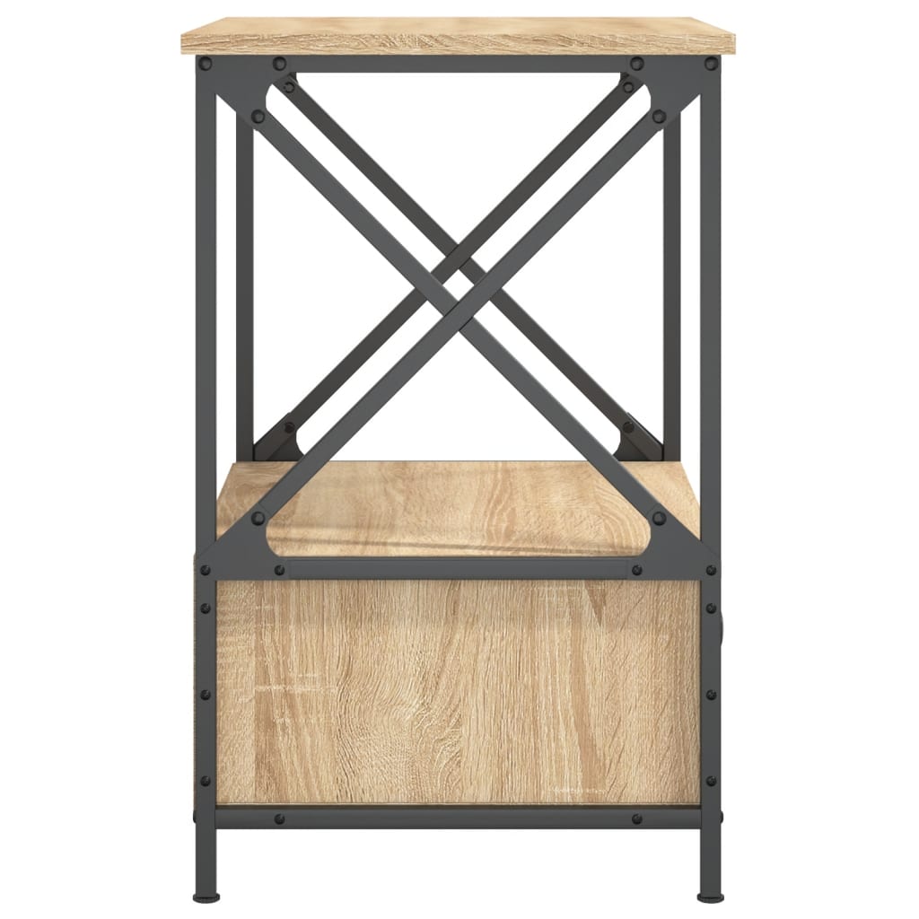 Nachtkastjes 50X41X65 Cm Bewerkt Hout Kleurig 2 Sonoma eiken