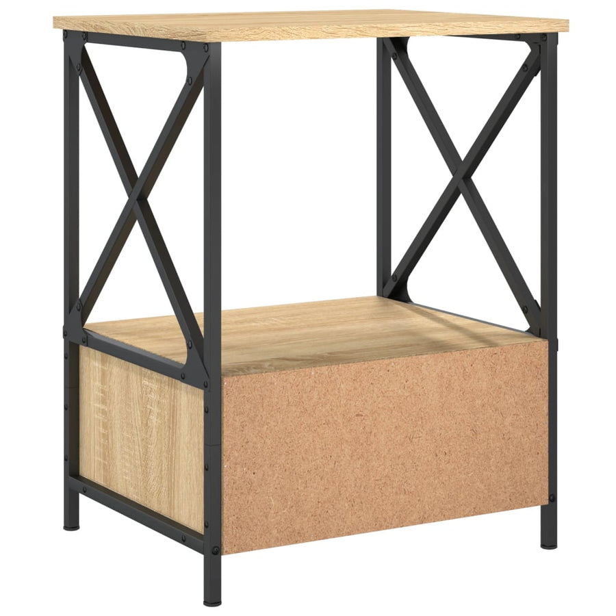 Nachtkastjes 50X41X65 Cm Bewerkt Hout Kleurig 2 Sonoma eiken