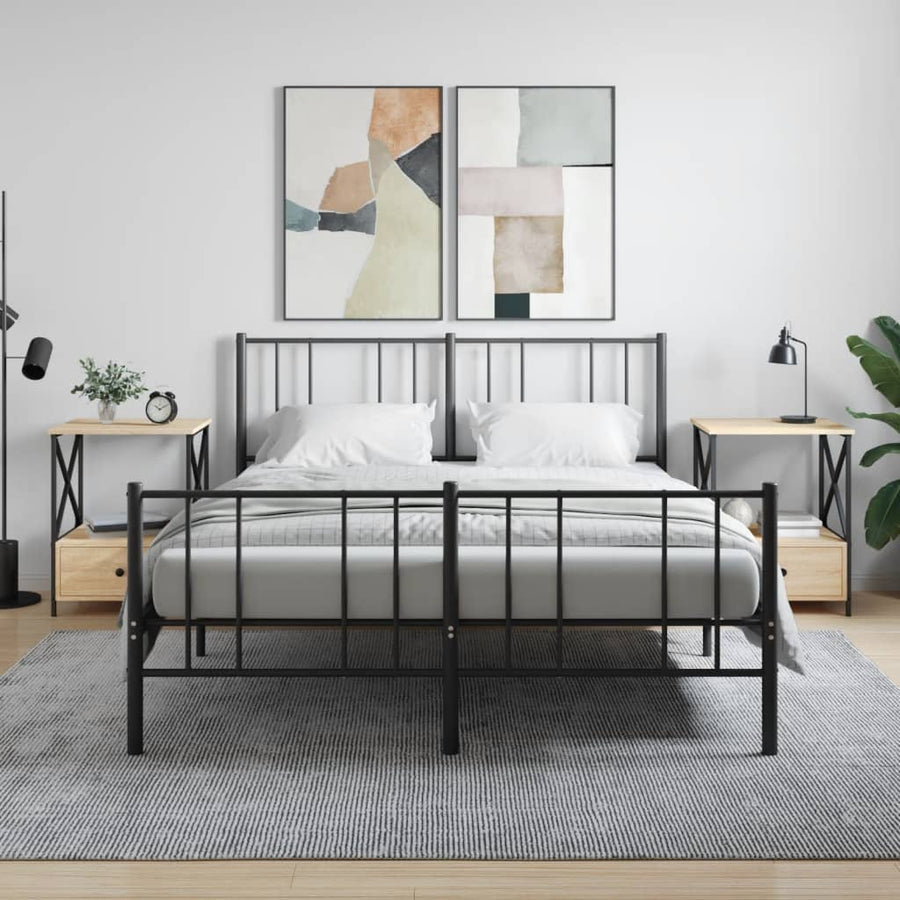 Nachtkastjes 50X41X65 Cm Bewerkt Hout Kleurig 2 Sonoma eiken