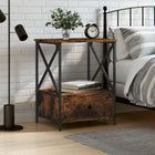Nightstand 50x41x65 cm engineered wood smoked oak finish