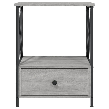 Nachtkastjes 50X41X65 Cm Bewerkt Hout Eiken 2 Grijs sonoma
