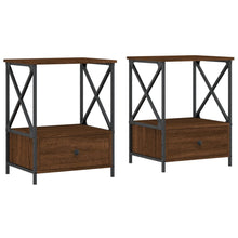 Nachtkastjes 50X41X65 Cm Bewerkt Hout Bruin Eikenkleur 2 Bruineiken