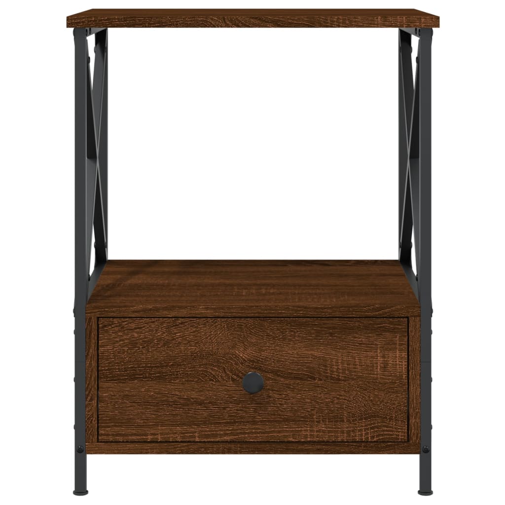 Nachtkastjes 50X41X65 Cm Bewerkt Hout Bruin Eikenkleur 2 Bruineiken