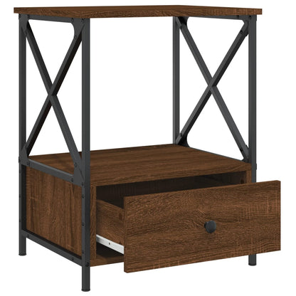 Nachtkastjes 50X41X65 Cm Bewerkt Hout Bruin Eikenkleur 2 Bruineiken