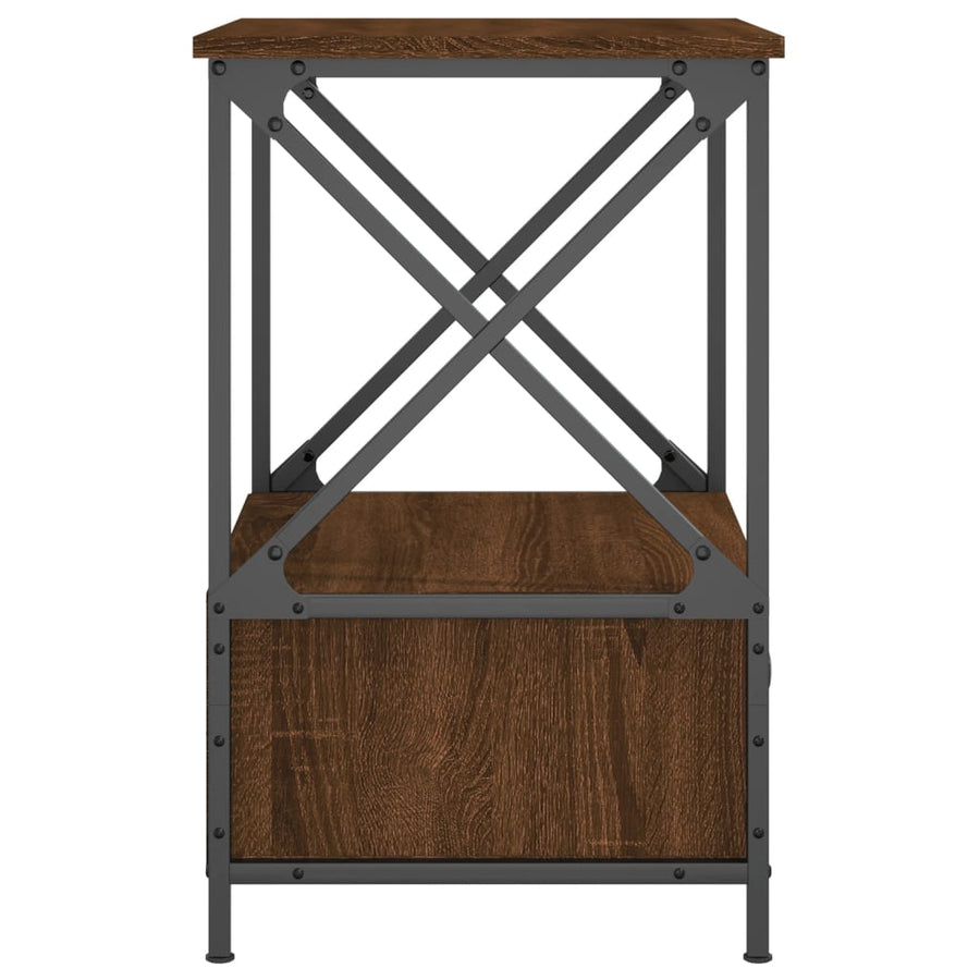 Nachtkastjes 50X41X65 Cm Bewerkt Hout Bruin Eikenkleur 2 Bruineiken