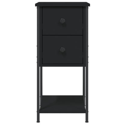 Nachtkastjes 2 St 32X42X70 Cm Bewerkt Hout Zwart