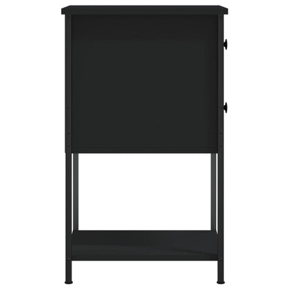 Nachtkastjes 2 St 32X42X70 Cm Bewerkt Hout Zwart