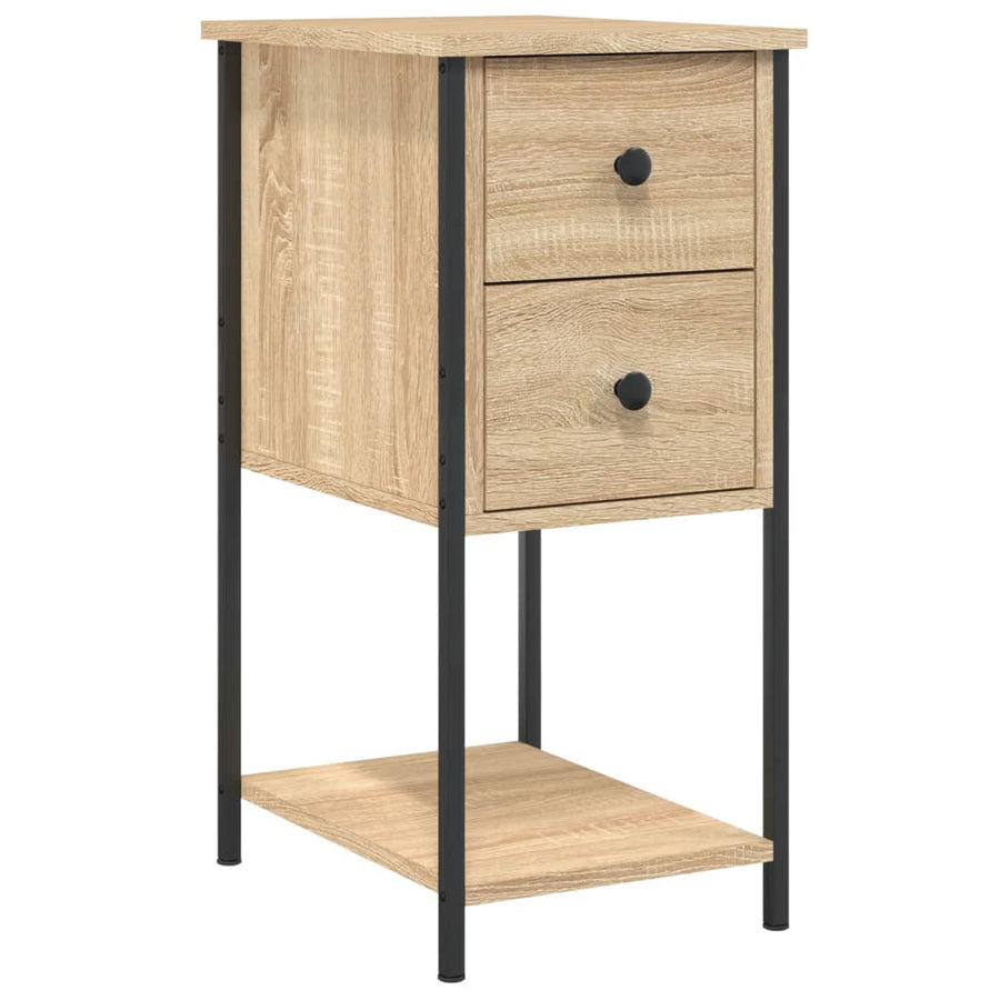 Nachtkastje 32X42X70 Cm Bewerkt Hout Sonoma Eikenkleurig