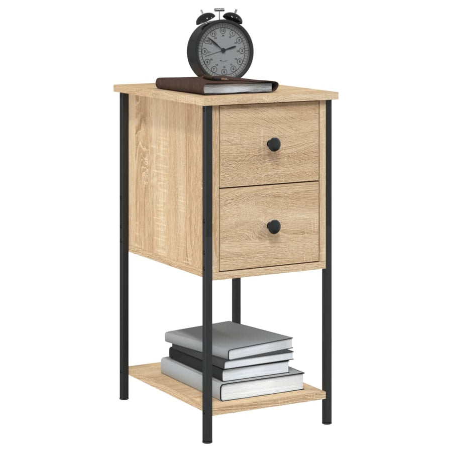 Nachtkastje 32X42X70 Cm Bewerkt Hout Sonoma Eikenkleurig