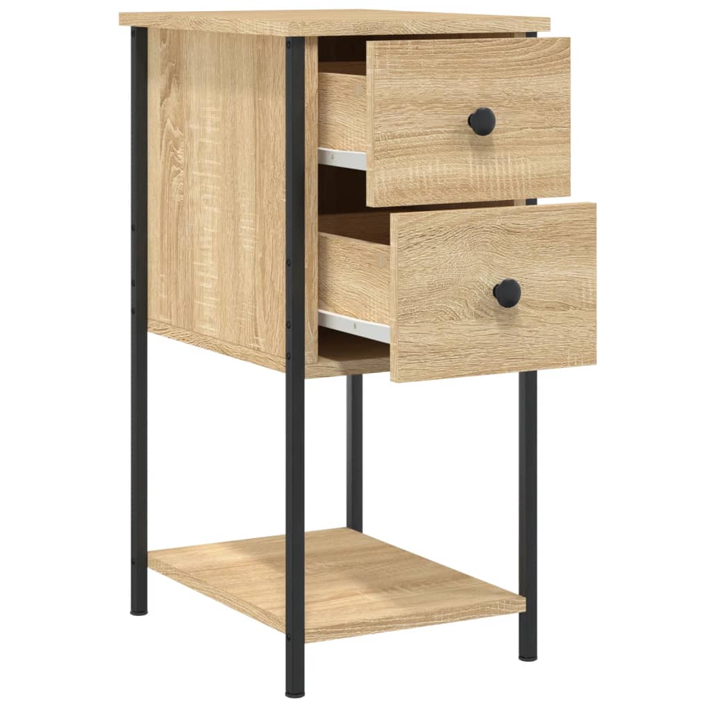 Nachtkastje 32X42X70 Cm Bewerkt Hout Sonoma Eikenkleurig