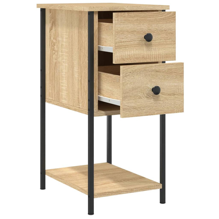 Nachtkastje 32X42X70 Cm Bewerkt Hout Sonoma Eikenkleurig