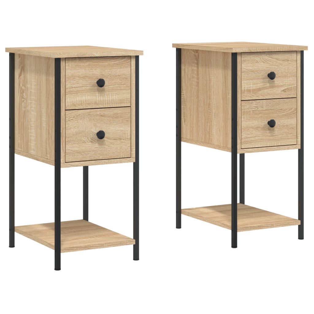 Nachtkastjes 32X42X70 Cm Bewerkt Hout Kleurig Sonoma eiken