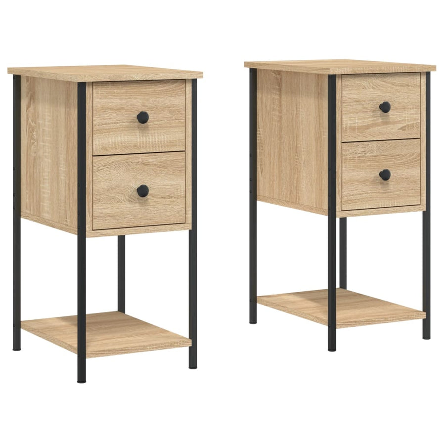 Nachtkastjes 32X42X70 Cm Bewerkt Hout Kleurig Sonoma eiken
