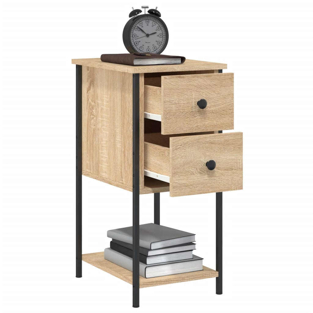 Nachtkastjes 32X42X70 Cm Bewerkt Hout Kleurig Sonoma eiken
