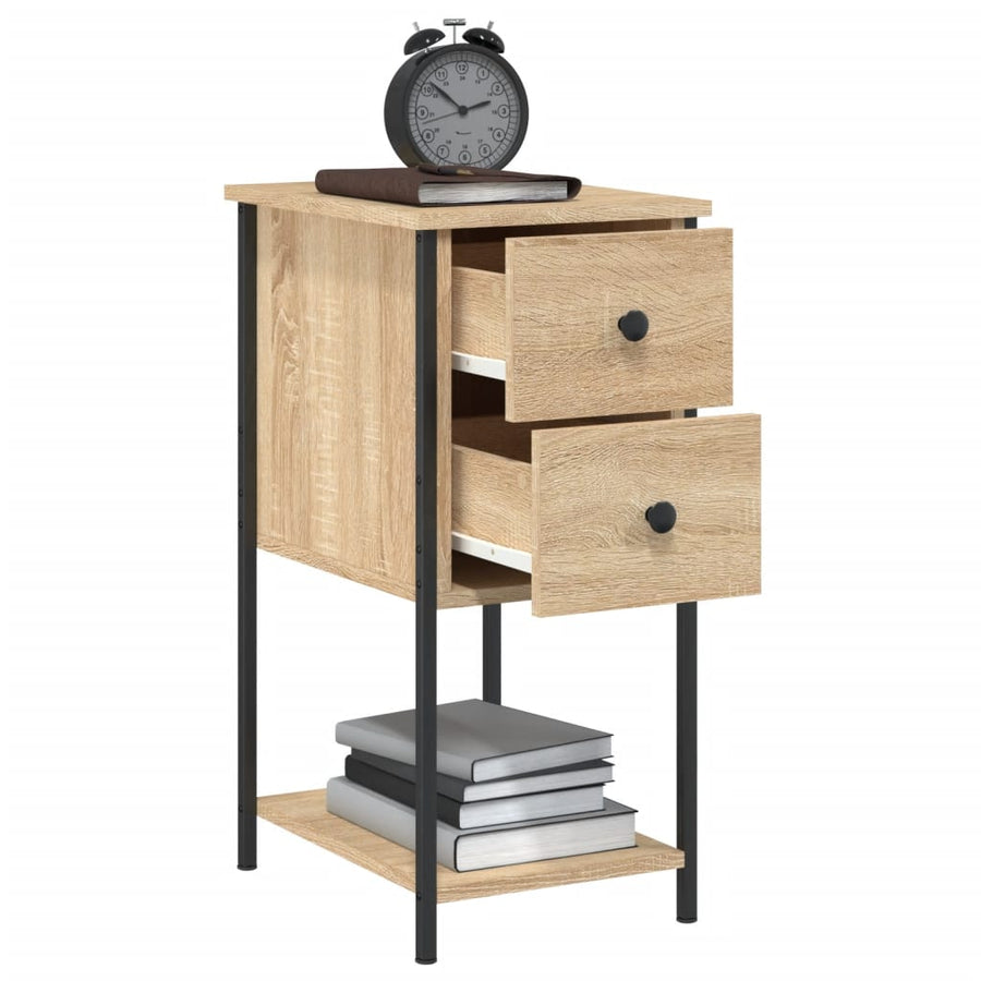 Nachtkastjes 32X42X70 Cm Bewerkt Hout Kleurig Sonoma eiken