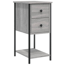 Nachtkastje 32X42X70 Cm Bewerkt Hout Eikenkleurig 1 Grijs sonoma
