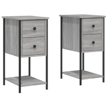 Nachtkastjes 32X42X70 Cm Bewerkt Hout Eiken Grijs sonoma