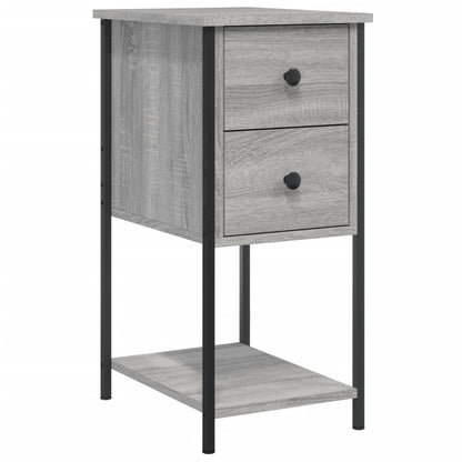 Nachtkastjes 32X42X70 Cm Bewerkt Hout Eiken Grijs sonoma