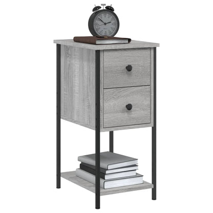 Nachtkastjes 32X42X70 Cm Bewerkt Hout Eiken Grijs sonoma