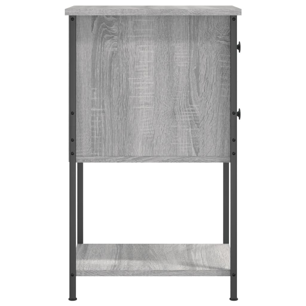 Nachtkastjes 32X42X70 Cm Bewerkt Hout Eiken Grijs sonoma