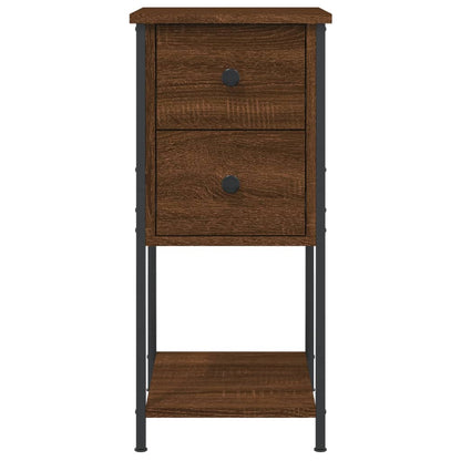 Nachtkastjes 2 St 32X42X70 Cm Bewerkt Hout Bruin Eikenkleur