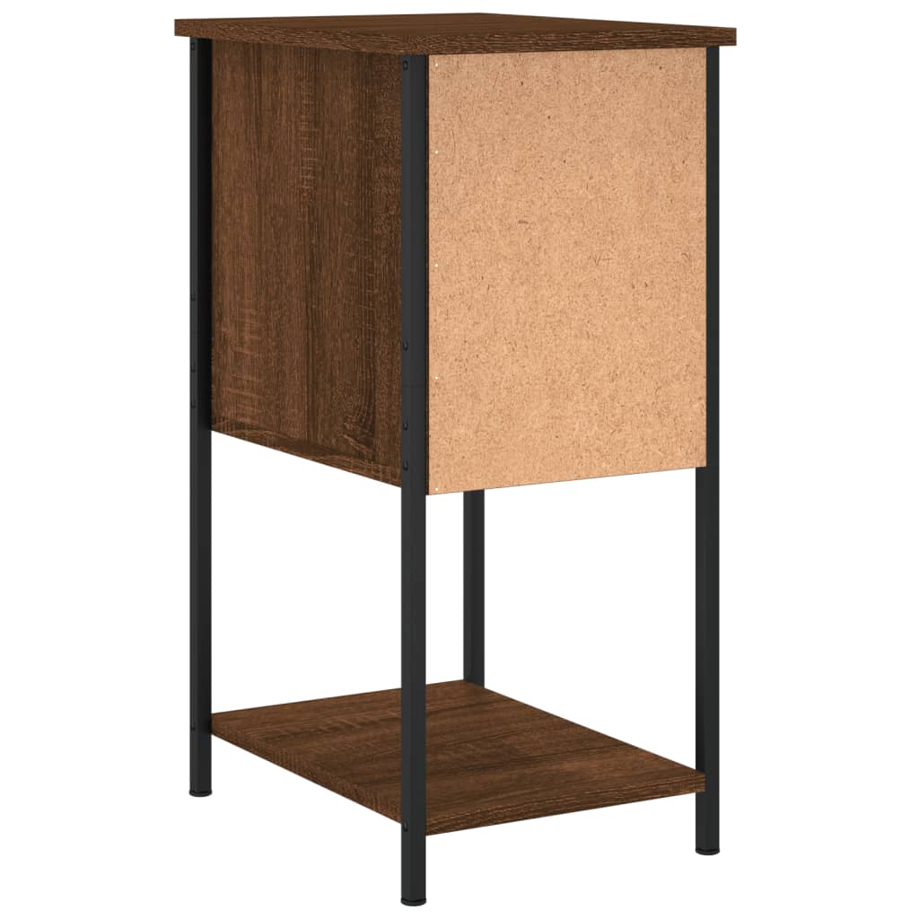 Nachtkastjes 2 St 32X42X70 Cm Bewerkt Hout Bruin Eikenkleur