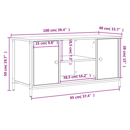 Tv-Meubel 00X40X50 Cm Bewerkt Hout Eikenkleurig Grijs sonoma