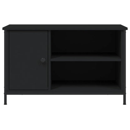 Tv-Meubel 80X40X50 Cm Bewerkt Hout Zwart