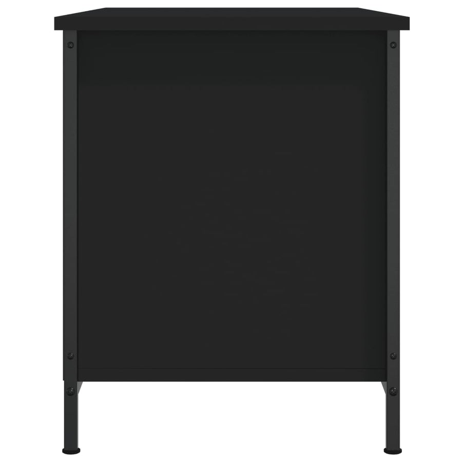 Tv-Meubel 80X40X50 Cm Bewerkt Hout Zwart