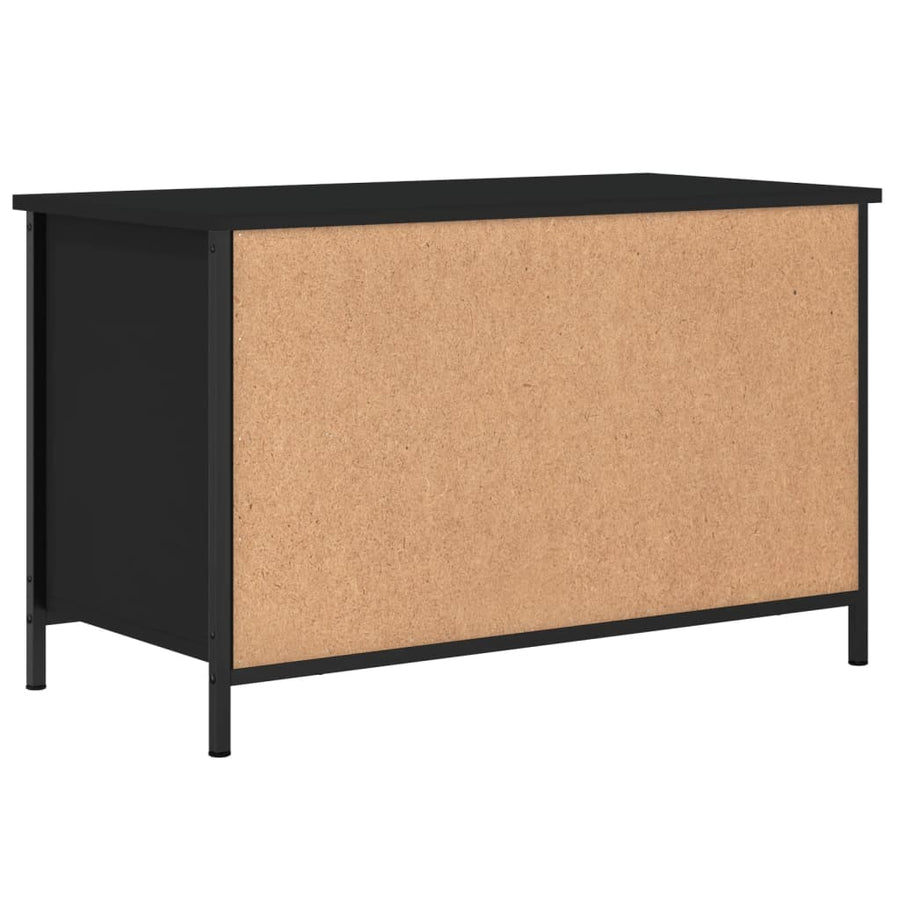 Tv-Meubel 80X40X50 Cm Bewerkt Hout Zwart