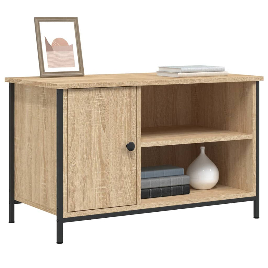 Tv-Meubel 80X40X50 Cm Bewerkt Hout Kleurig Sonoma eiken