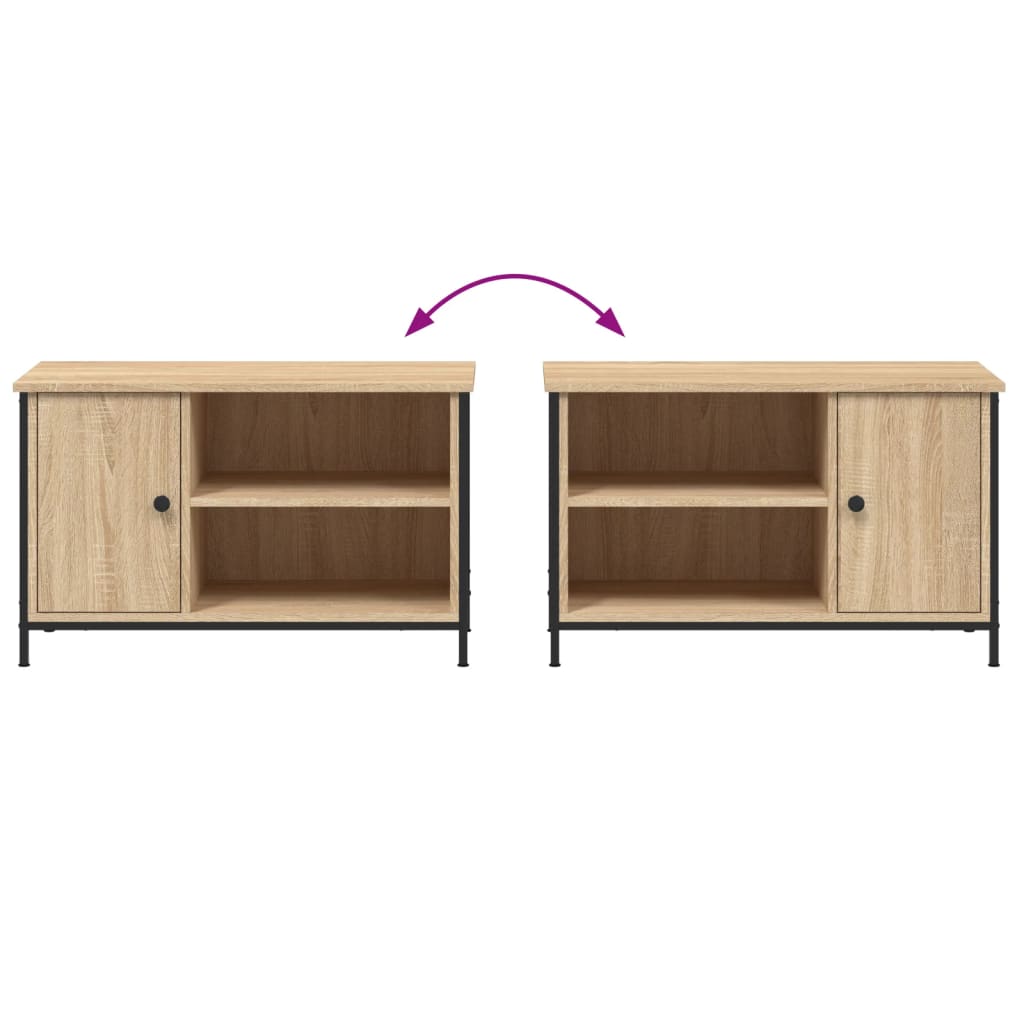 Tv-Meubel 80X40X50 Cm Bewerkt Hout Kleurig Sonoma eiken