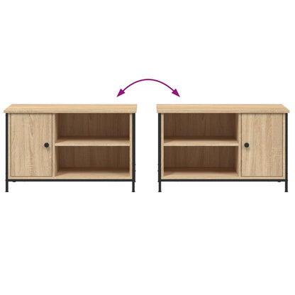 Tv-Meubel 80X40X50 Cm Bewerkt Hout Kleurig Sonoma eiken