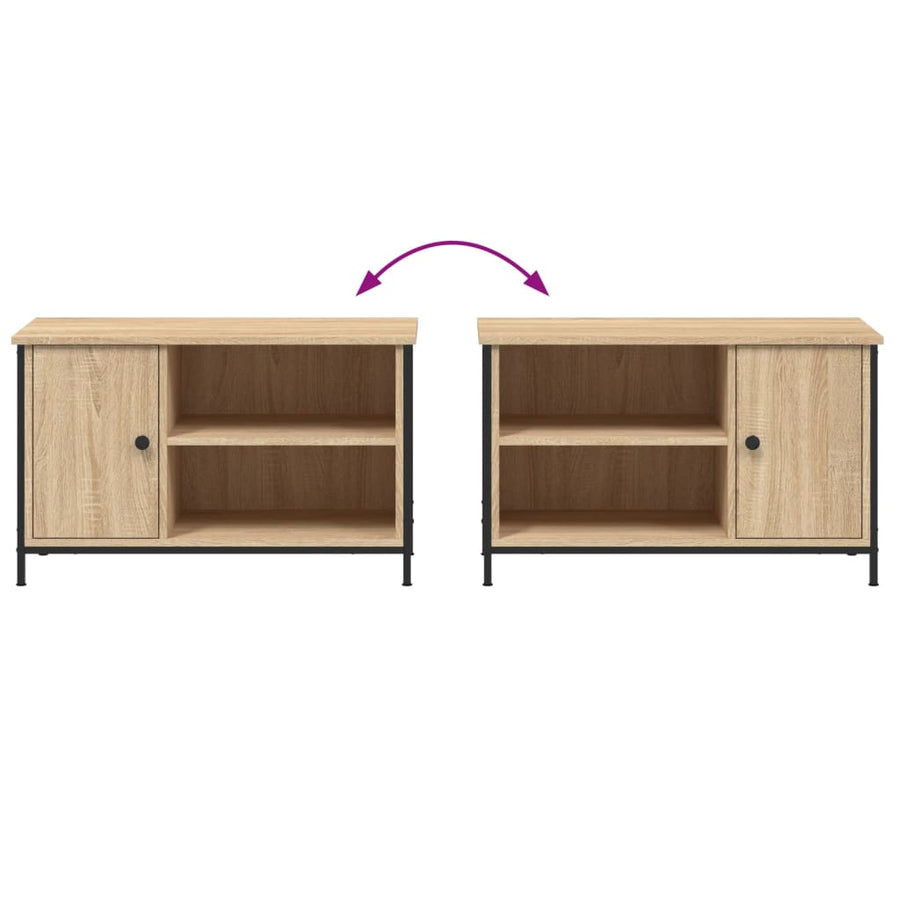 Tv-Meubel 80X40X50 Cm Bewerkt Hout Kleurig Sonoma eiken