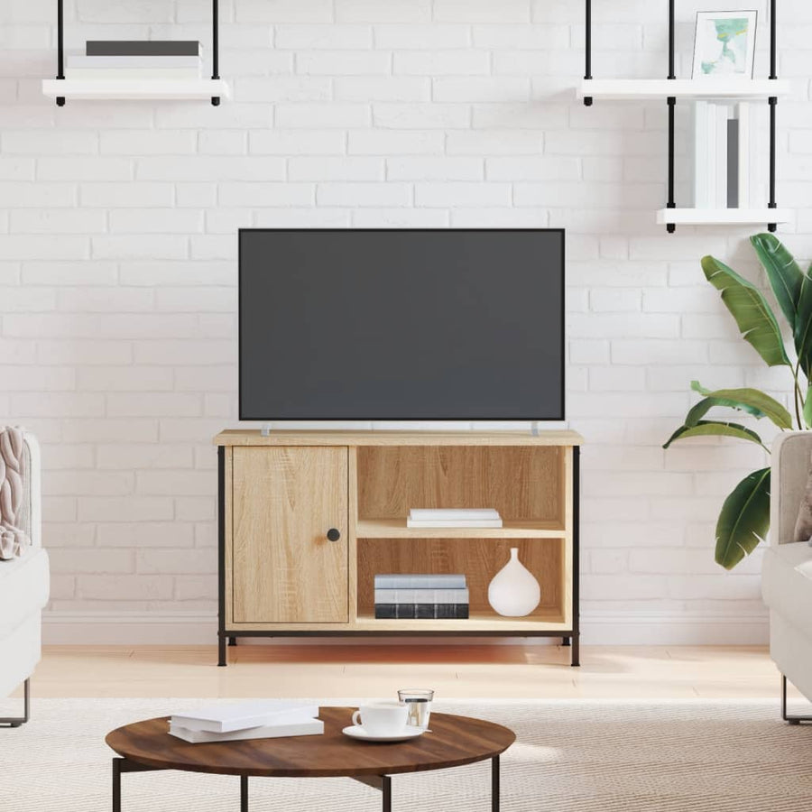 Tv-Meubel 80X40X50 Cm Bewerkt Hout Kleurig Sonoma eiken