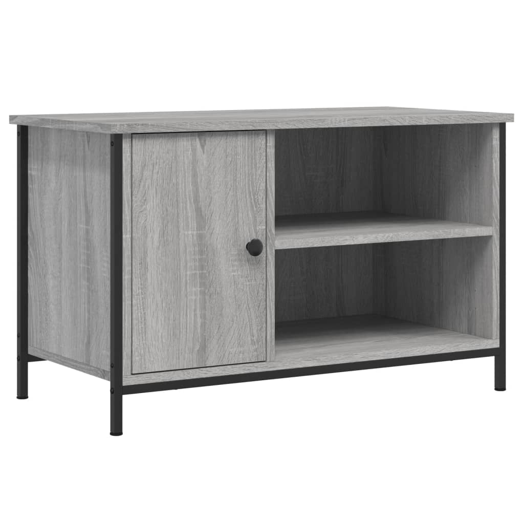Tv-Meubel 80X40X50 Cm Bewerkt Hout Eikenkleurig Grijs sonoma