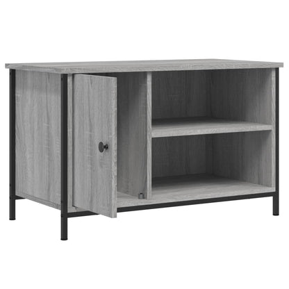 Tv-Meubel 80X40X50 Cm Bewerkt Hout Eikenkleurig Grijs sonoma