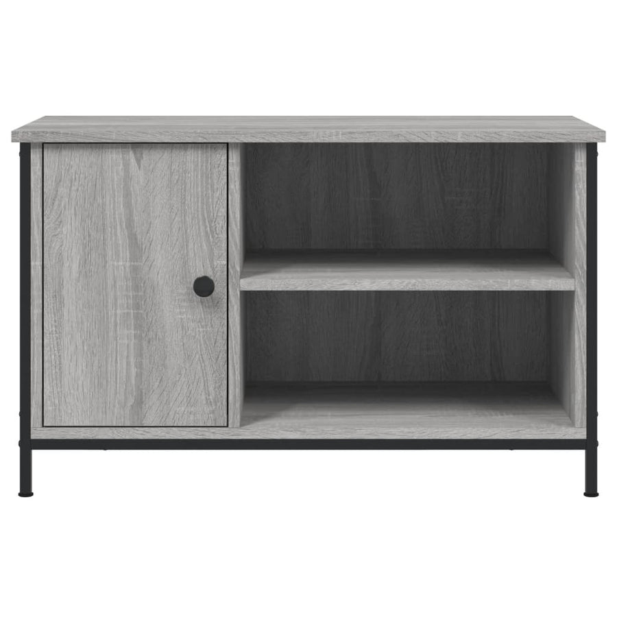 Tv-Meubel 80X40X50 Cm Bewerkt Hout Eikenkleurig Grijs sonoma