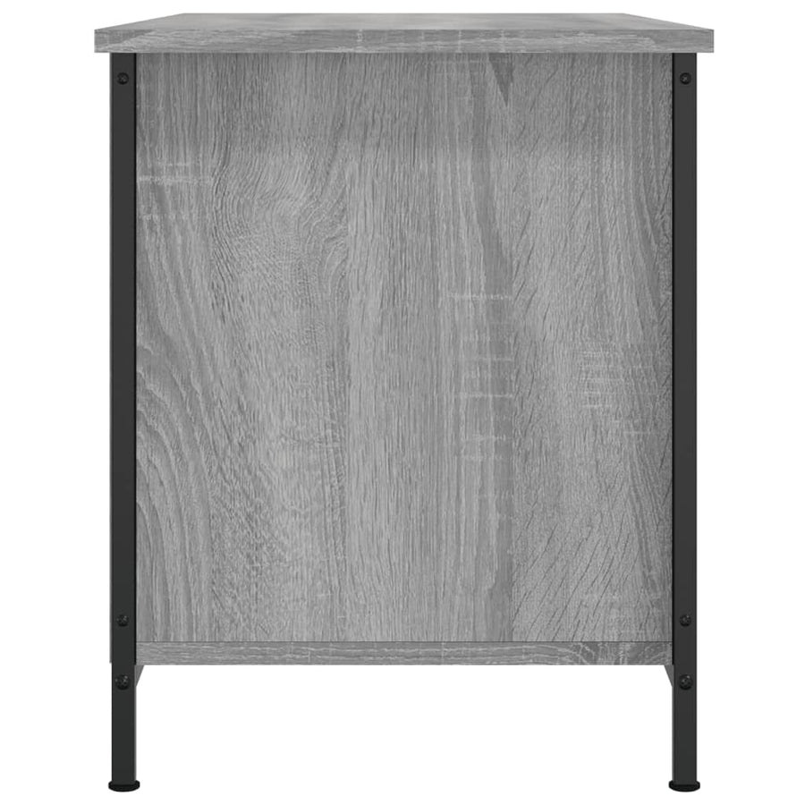 Tv-Meubel 80X40X50 Cm Bewerkt Hout Eikenkleurig Grijs sonoma