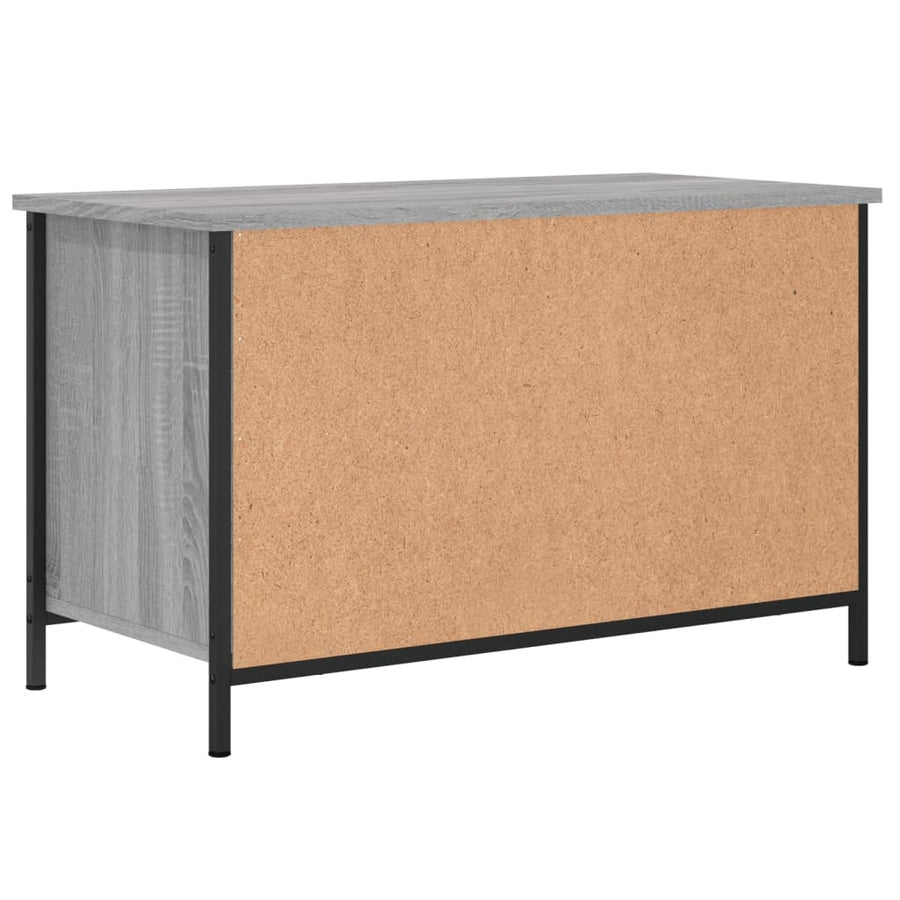 Tv-Meubel 80X40X50 Cm Bewerkt Hout Eikenkleurig Grijs sonoma
